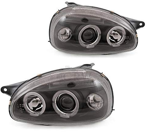 Scheinwerfer Set links&rechts Corsa B 93-00 Angel Eyes klarglas/schwarz