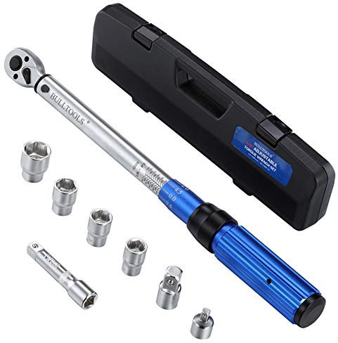 BULLTOOLS - Set di chiavi dinamometriche a 90 denti ad alta precisione con fibbia (20-135 Nm) a doppia direzione, 3/8