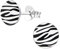 Monkimau Mädchen Ohrringe Zebramuster Ohrstecker aus 925 Sterling Silver Silber