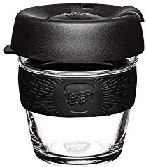 KeepCup Brew, Reusable Glass Cup, Extra Small 6oz | 177mls, Black