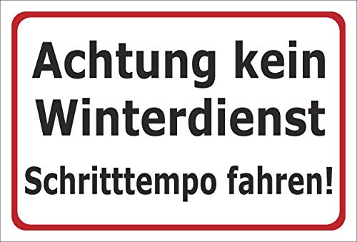 Melis-Folienwerkstatt Schild Schritt-Tempo Fahren - 45x30cm - Bohrlöcher - 3mm Aluverbund – 20 VAR S00018-153-B