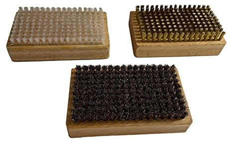 Facynde Skibürsten-Set, Reparatur Tool Base Brush, Skiwachsbürste Kupferdraht Rosshaar Nylondraht Anzug, Ski- Und Snowboard-Wachswerkzeug