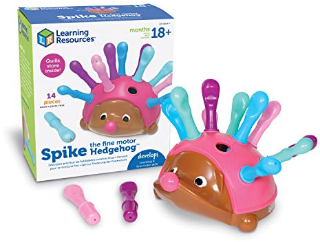 Learning Resources Spike – der feinmotorische Igel Rosa, 14 Stück, ab 18 Monate, feinmotorisches & sensorisches Spielzeug, Lernspielzeug für Kleinkinder, Montessori-Spielzeug