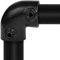 Klemp - Schwarz Bogen-Stück/Knie-Stück Rohrverbinder Ellbogen-Verbinder-Stück, inkl. Schrauben Typ 6BB - 26,9 mm / ¾