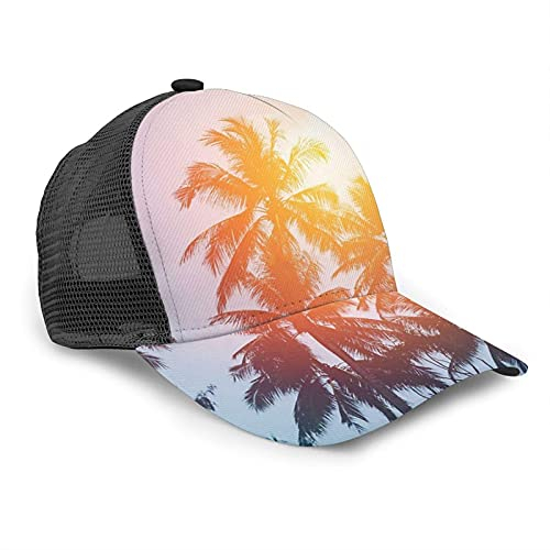 Oaieltj Unisex Baseball Cap Herren Damen Junge Mädchen Mode 3D Gedruckt Baseball Cap Einstellbare Dad Hat, Tropische Palme, One size