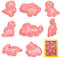 Moldes Galletas Dinosaurios, 8pcs Cortadores de Galletas Animale, 3D Molde para Galletas Infantiles, Dino Formas Galletas, Cookie Cutter para Galletas, Fondant, Decoración de Pasteles