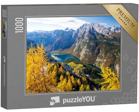 puzzleYOU: Puzzle 1000 Teile „Watzmann am Königssee im Nationalpark Berchtesgaden, Bayerische Alpen“ – aus der Puzzle-Kollektion Watzmann
