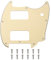 Yootones HH Gitarren-Schlagbrett mit 9 Löchern, runde Ecken, 2 Humbucker, kompatibel mit Squier Bullet Series Mustang E-Gitarre (3-lagig, cremefarben)