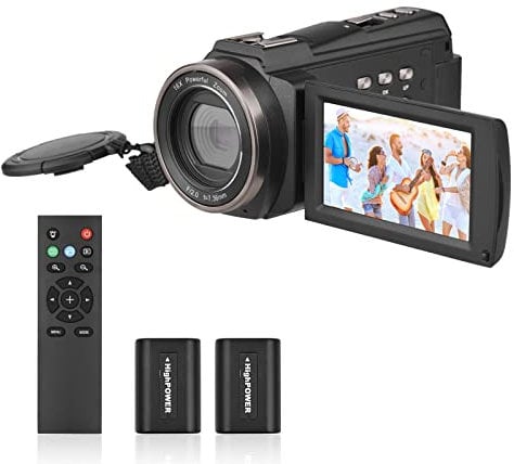 Andoer 4K/60FPS 48MP WiFi Digital Video Camera Camcorder Recorder with 16X Zoom 3 Inch Touchscreen IR Infrared Night Sight Cold Shoe Mount Batteries Remote Control