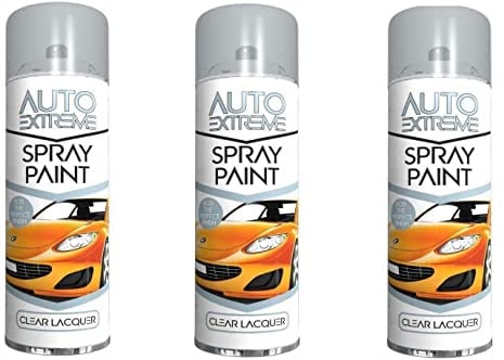 SDMAX 250 ml Clear Lacquer Spray Paint, Crystal Clear Finish, Enhances and protects Surfaces, Fast Drying & High Glossy Protective Coating, Scratch and Water resistant, Pack of 3