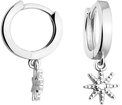 SOFIA MILANI - Damen Ohrringe 925 Silber - mit Zirkonia Steinen - Stern Creole - E1520