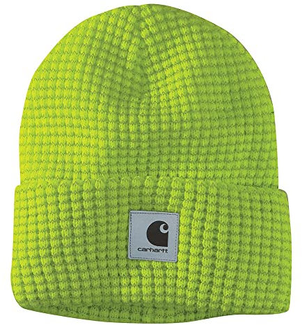 Carhartt Herren Strickmütze mit reflektierendem Patch, Brite Lime, Einheitsgröße
