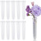 ZDNT 10 Stück Blumen Wasserröhrchen Blumenröhrchen Reagenzgläser für Blumen transparent Kunststoff Blume Fläschchen Blumen Wasserröhrchen mit Kappen für Blumenarrangements,Blumen Pflanzen,11x2.2 cm