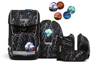 ergobag cubo Light Set ergonomischer Schulrucksack, extra leicht, Set 5-teilig, 780 g