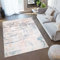 TAPISO Toscana Teppich Bedruckter Teppich Blau Beige Ornamente Vintage Waschbar rutschfest Wohnzimmer Schlafzimmer Büro Modern Design 120 x 170 cm