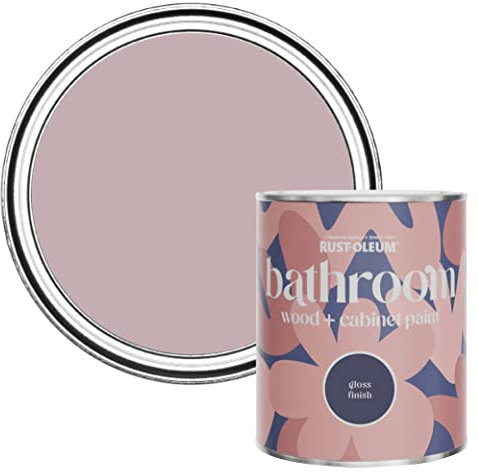 Rust-Oleum Pink Moisture Resistant Bathroom Wood and Cabinet Paint in Gloss Finish - Little Light 750ml