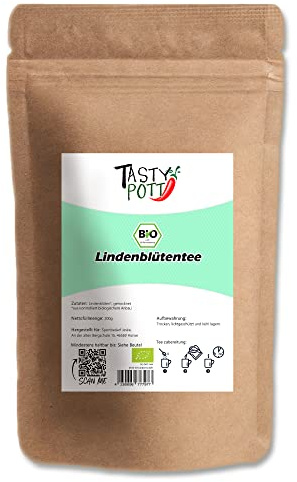 Tasty Pott Bio Lindenblütentee I Tee I Teeblüten I Lindenblüten I Kräutertee I Vegane Ernährung I Schmackhafter Blütentee I Im Beutel 200g