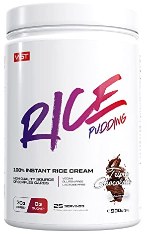 VAST Instant Rice Pudding – Triple Chocolate – 900g – Komplexe Kohlenhydrate – Perfekt als Pre- und Postworkout – Zuckerfrei, Fettfrei, Glutenfrei, Laktrosefrei