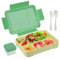 Bento Lunch Box, Reusable Bento Box Adult Lunch Box with 5 Compartments and 1 Salad Dressing Containers, Lunch Containers for Men Women Student School Office, Microwave Safe (1330ML)