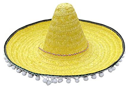 goodluxx Mini Mexikaner Sombrero Hut Stroh Sombrero Hut Fiest Hut Sombrero Partyhut Mexikaner Hut Fiest Partyhut Mexikaner Party Mexikaner Sombrero Hut Gelb