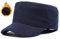 Pyrafox Herren Winter Military Schildmütze: Cuba Army Basecap Haube, Warme Wintermütze Wolle Baseball Army Cap Kappe, Männer Schildkappen Kopfbedeckung Hut, Groß Kopf XL XXL 61 62 63 cm Marineblau