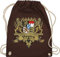Turnbeutel Rucksack - Kompatibel mit Oktoberfest Tasche - Bayern Wappen Bayernland Freistaat Bayern - Unisize - Braun - trachtenrucksack bayrische bayern, beutel trachtentaschen bayrisch bayerische