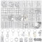 Lucomb 259 Stück Haarschmuck Set - Silberschmuck, Manschetten, Clips, Charms, Zopfringe, Dreadlocks und Haarschmuck für Damen