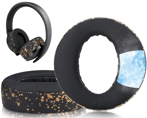 SOULWIT Kühlgel Ersatzpolster Ersatz Ohrpolster für Sony New Gold Wireless PS4 Headset, Polster für Version 2018, Kopfhörermodell CUHYA-0080