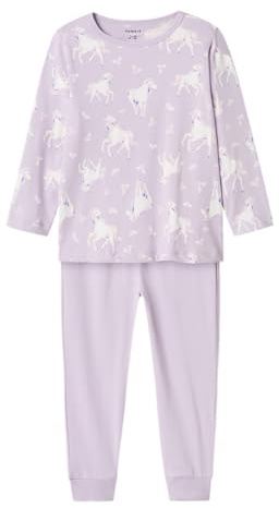 Name IT Mädchen Nmfnightset Pastel Lilac Horse Noos Hose (1er Pack)