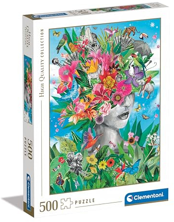 Clementoni Jigsaw Puzzle Collection - Head In The Jungle 500 Pieces - Puzzle For Adults Age 14+, Gift For Men/Women, Fantasy, Made In Italy, 35526