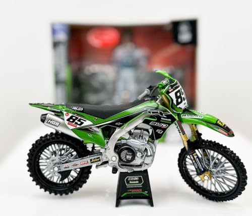 NewRay – Miniatur-Motorrad zur Kollektion – Motocross Kawasaki KX450F Bud Racing Pilot C. Soubeyras Nr. 85 – Modell – Die Cast – Spiele und Spielzeug für Groß und Klein – ab 3 Jahren