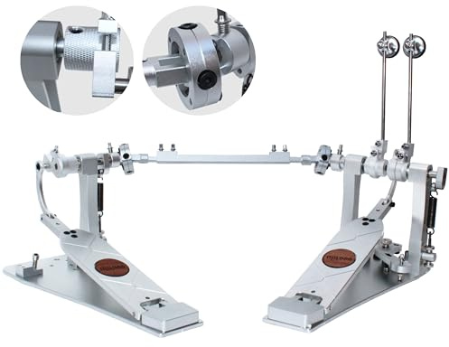 Doppel-Bass-Drum-Pedale, Direktantrieb, hochwertige Aluminiumlegierung, vereinfachte Version inklusive Hammer