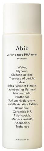 Abib Jericho Rose Pha Toner Skin Booster 200ml/6.76 Fl.Oz I Feuchtigkeitsspendend, straffend, Koreanische Hautpflege, Bifida, Bakuchiol, Öko-Ceramid, Vegane Peptide