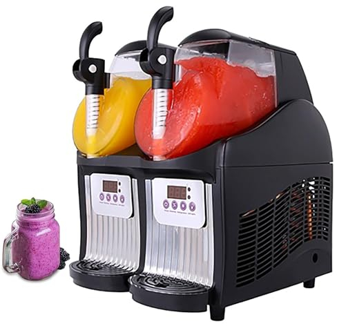 ZHIXUMM 5lcommercial Slushy Machine, Double-Bowl Mini Size Slushy Drink Machine, Cooling Beverage Making Machine, Cooling Slushie Juice Machine, For Restaurant Bar Party