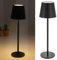 Cepewa Tischleuchte Touchfunktion | stufenlos dimmbar 3 Weißtöne 11x37cm schwarz | 65 Lumen 56 LEDs USB Ladekabel Tischlampe (1 x Tischleuchte 11x37cm schwarz)