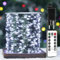 ZELUXDOT Luces de Hadas 60m, 600 LEDs de Alambre de Cobre Verde Blanco Frío, Luces LED Impermeables para Uso Exterior/Interior con Control Remoto de 8 Modos para Árbol de Navidad, Patio,Patio Trasero