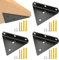 Rseuphiee 4 pezzi Staffe per Mensole Galleggianti, 80x100 mm Staffa a Parete Triangolari, Reggimensola a Scomparsa Con Viti, Supporto Mensola, Reggi Mensola per Soggiorno, Lbreria,Cucina(Nere)