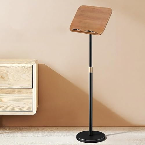 GWWBD Podiumständer, Stehpult, Rednerpult, Kirche, Kanzel mit Sockel, moderner Konferenz-Kanzel, Podiumwinkel, verstellbar, Kirchenpodium und Kanzeln für Kirche, Schule, Kanzeln (Farbe: Braun)