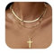 Adramata Kette für Damen Stapelbare Halsketten Damen Edelstahl Ketten Goldkette Silberkette Damen