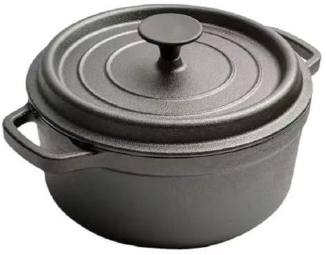 YLME Cazuela Olla de cocción Lenta revestida de Esmalte, Olla de Barro de cerámica Resistente a Las Grietas y Apta para Quemar en seco, Ideal para sopas y guisos,5L