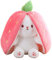 Champracer Hase Kuscheltier Plüschtiere Erdbeer Osterhase Plüsch Erdbeere Kaninchen Puppe Plüschtier transformierende Frucht Kaninchen Plüsch Ostergeschenke (35 cm,Erdbeer-Häschen)