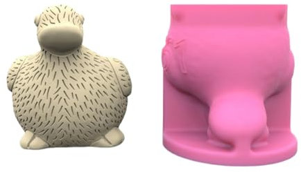 Moules en argile époxy pour pot de fleurs, moule en silicone en forme de canard pour travaux manuels et porte-stylos en béton