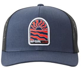Rip Curl Herren Icons Trucker Hat, Mesh Back Cap Snapback for Men, Adjustable Baseballkappe, Navy Custom Curve, Einheitsgröße