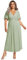 Ever-Pretty Women's Embellished Midi Evening Dress Ladies Short Sleeve line with Short Sleeve for Wedding Guest Dress Mint Green 20UK