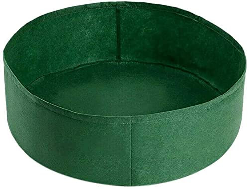 Grow Bags, Round Garden Foldable Garden Grow Bag Raised Flower Beet, Various Size Container for Planting Apply to Herb Flower Vegetable-Green