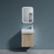 doporro Badezimmer-Set Waschplatz Badmöbel-Set Gäste WC Waschbecken Waschtisch mit Unterschrank in Eiche Greige Waschbeckenunterschrank 46x26x63cm Pisa