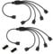 2 Stück ARGB Splitter 5V 3 Polig, Argb Kabel 1 Buchse auf 4 Stecker, 30 cm Verlängerungskabel, RGB Kabel für 5V RGB Lüfter für CPU Kühler, Robustes und Praktisches（Schwarz）
