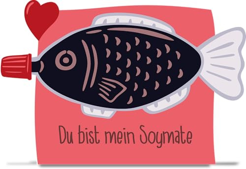 Seelenverwandte Geschenke Soymate Holzkarte - Geburtstagskarte - Best Friends Geschenke, Lustige Geburtstagskarten für Frauen, Geschenkkarte, Karten, Postkarte, Geburtstagskarte Lustig, Witzige Karte