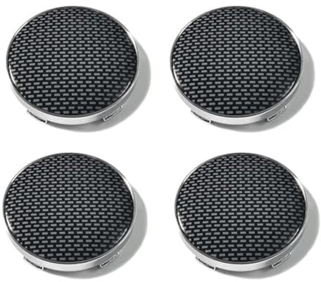 ZHIYONGSHUN 4 Pièces Cache Moyeux de Voiture pour VW Taigo Tiguan Tiguan Allspace Touareg Touran Up!, Cache Moyeu Décorer Les Roues de Voitures Enjoliveurs Jantes Enjoliveurs,60mm-B