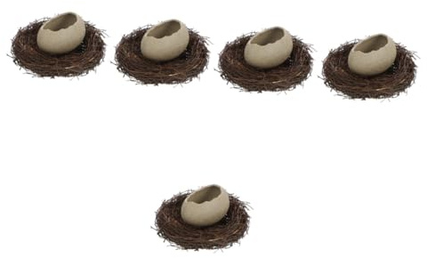 Cabilock 5 Piezas Tazón de Forma de Huevo con Nido para Snacks y Almacenamiento para Servir Helados y Platos Fríos Accesorio de Mesa